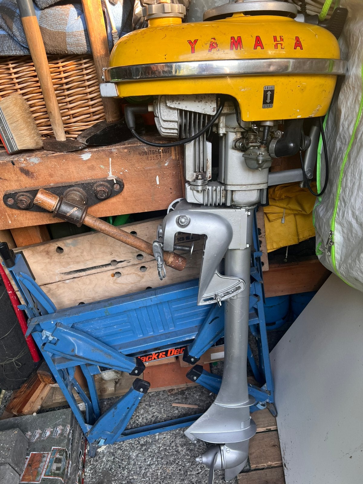 Buitenboordmotor Jamaha  antiek, Ophalen, Zo goed als nieuw, Motor en Techniek, Zeilboot of Motorboot