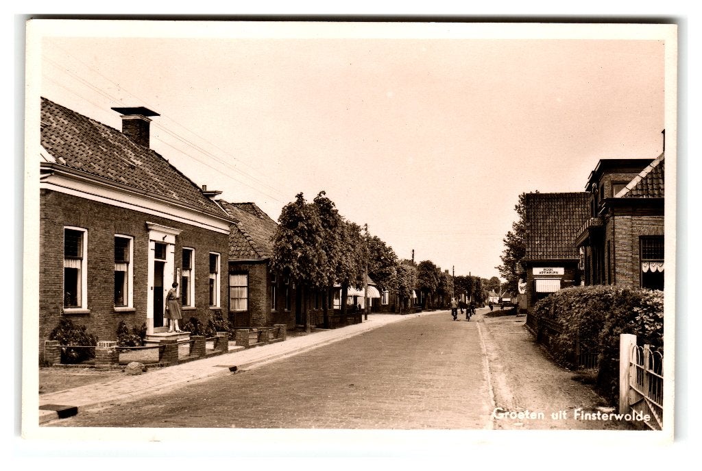 Finsterwolde, Groeten uit Finsterwolde, Verzenden, 1940 tot 1960, Gelopen, Groningen
