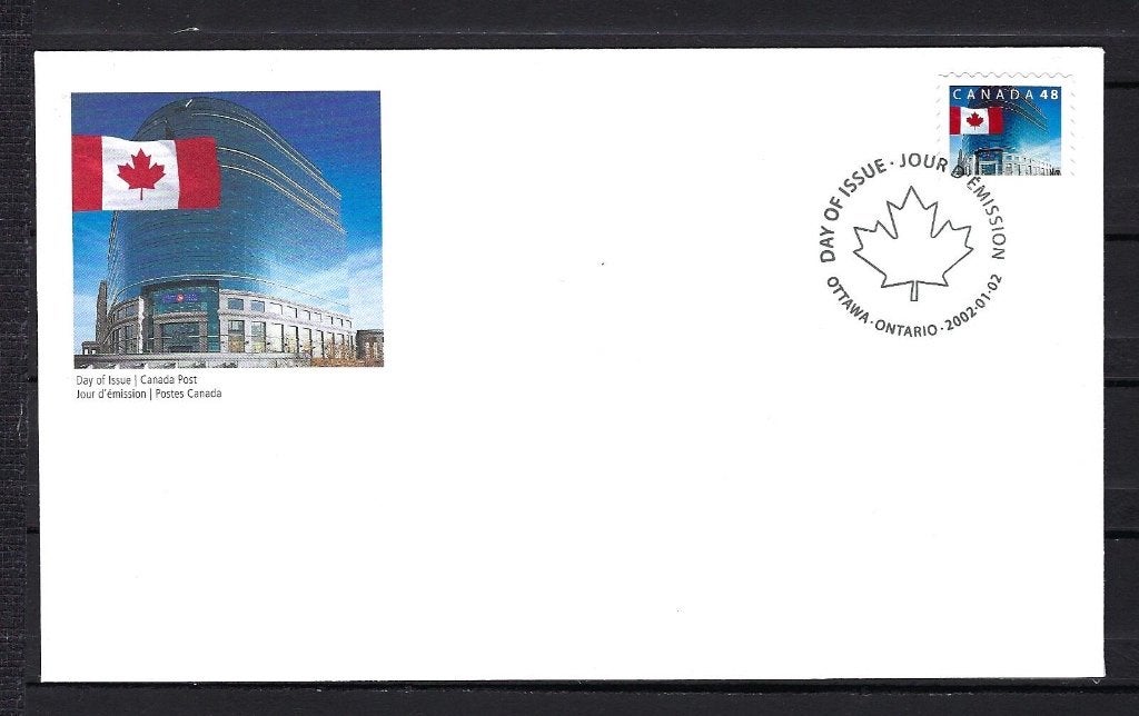 Canada FDC MI. 2027 Flag 2002, Ophalen of Verzenden, Onbeschreven, Rest van de wereld