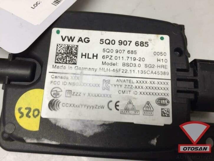 vw golf 7 sharan vag side assist dodehoek sensor 5q0907685, Auto-onderdelen, Spiegels, Gebruikt, Volkswagen, Volkswagen AG, Berliner Ring 2
38440  Wolfsburg, DE