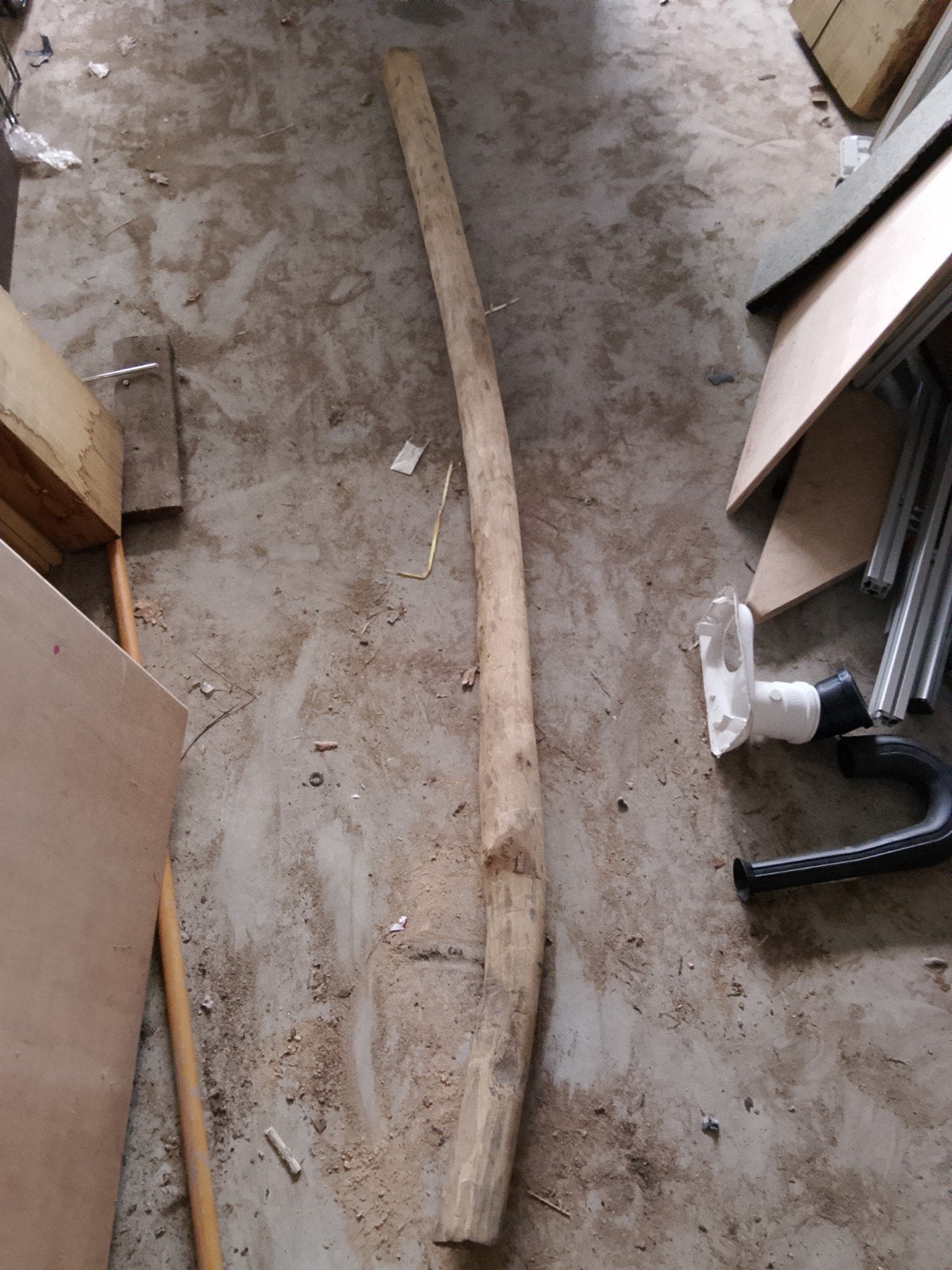 Geschuurd Robina paal, Ophalen, 50 mm of meer, Balk, Minder dan 200 cm