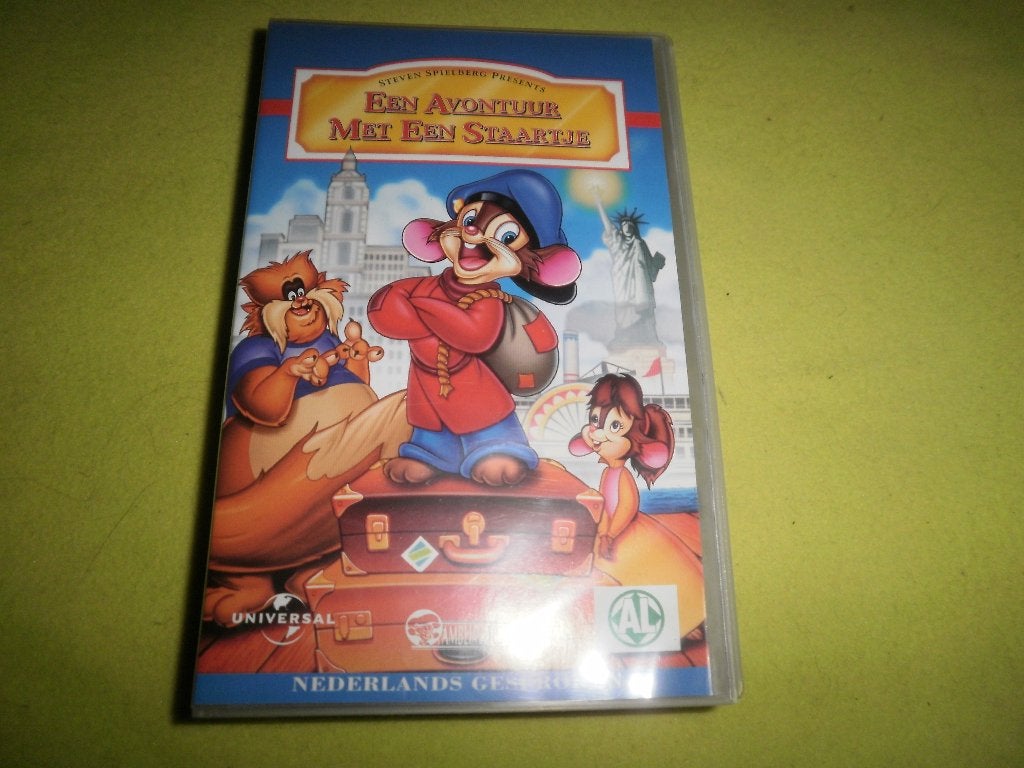 FIEVEL EEN AVONTUUR MET EEN STAARTJE! Tekenfilm Op VIDEO!, Alle leeftijden, Verzenden, Zo goed als nieuw, Tekenfilm