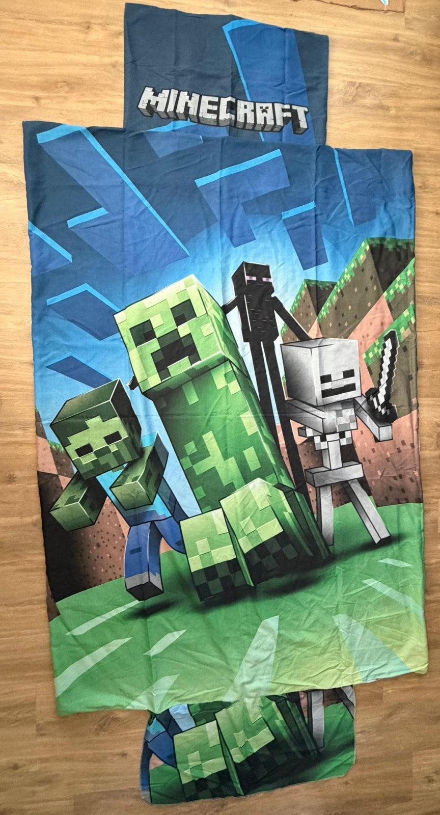 Minecraft dekbedovertrek, Kinderen en Baby's, Ophalen, Zo goed als nieuw, Jongetje, Dekbedovertrek