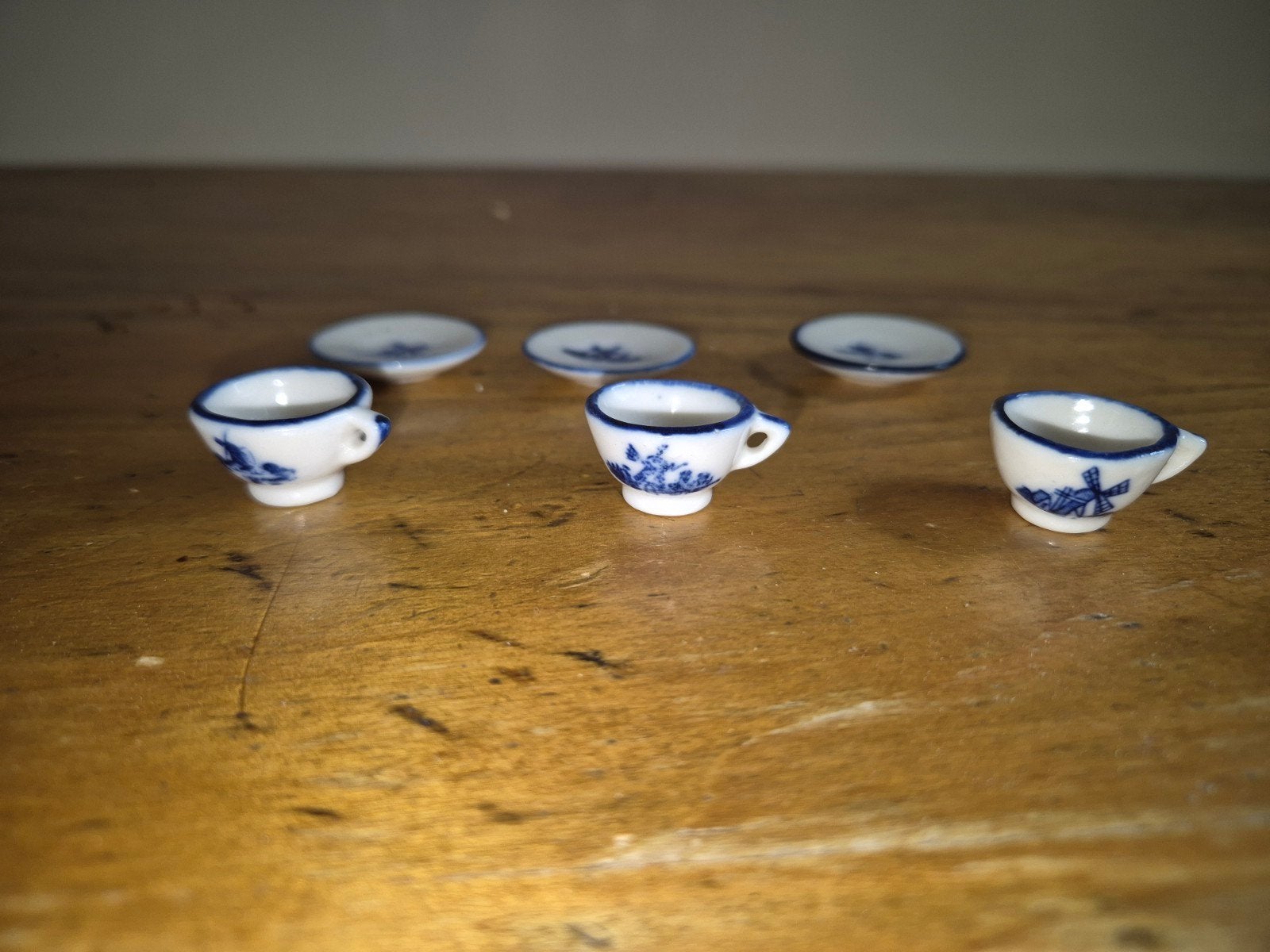 Miniatuur Delfts Blauw kleur Theeserviesje, Antiek en Kunst, Ophalen of Verzenden