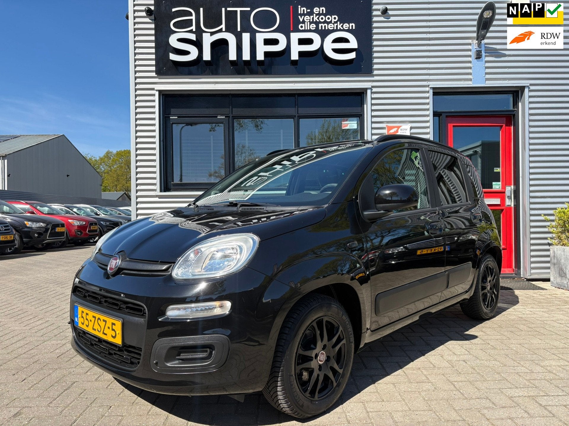 Fiat Panda 0.9 TwinAir Easy -BLACK ON BLACK-LICHTMETALEN VEL, Euro 5, Stof, Gebruikt, Panda
