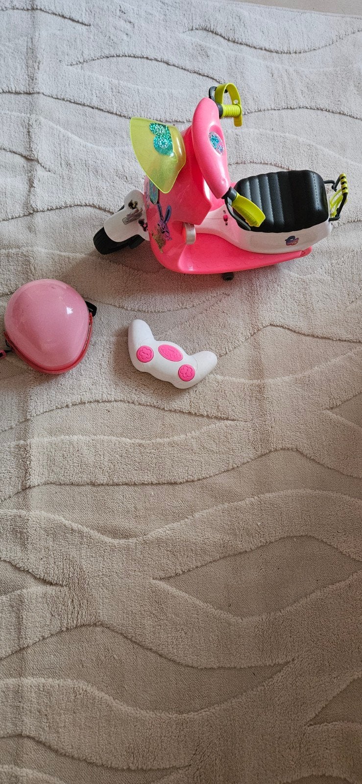 Baby Born roze speelgoedscooter met afstandsbediening en hel, Ophalen, Gebruikt, Afstandsbediening