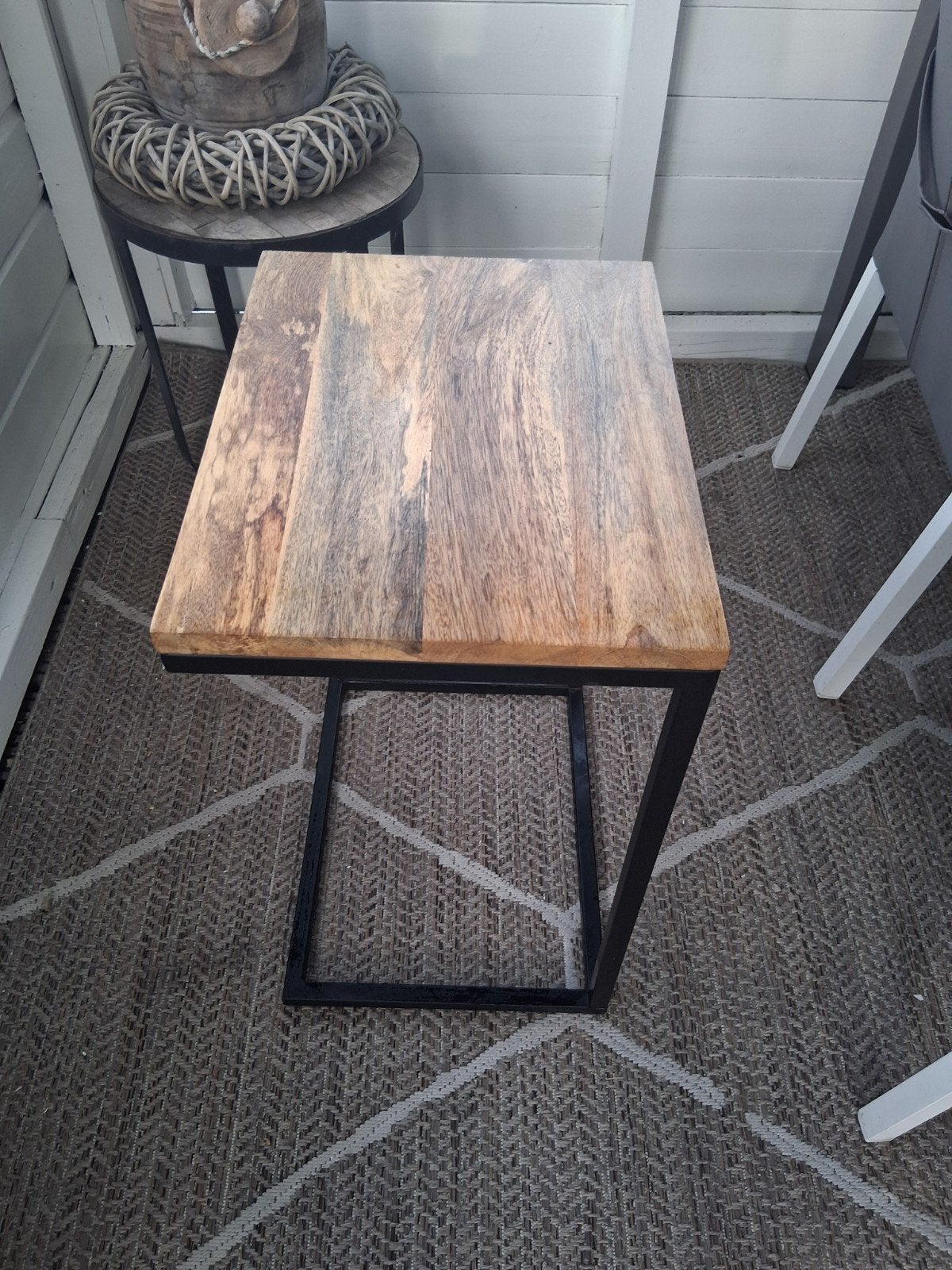 mooi bijzettafeltje, Minder dan 55 cm, Zo goed als nieuw, Rechthoekig, Hout