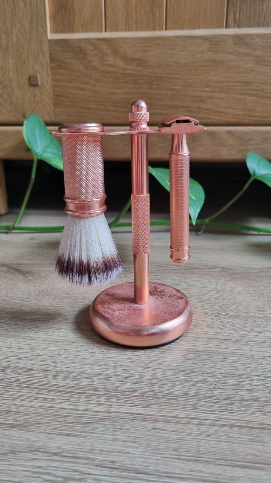 Luxe safety razor set van Bamboozy met scheermesjes, Ophalen of Verzenden, Gebruikt, Overige typen
