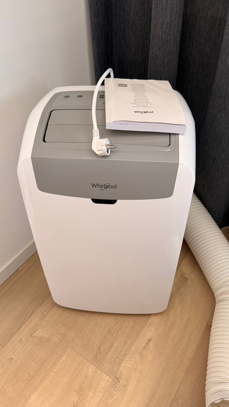 Whirlpool PACW29COL - mobiele airco - 9000 BTU, Ophalen, Minder dan 60 m³, 3 snelheden of meer, Zo goed als nieuw