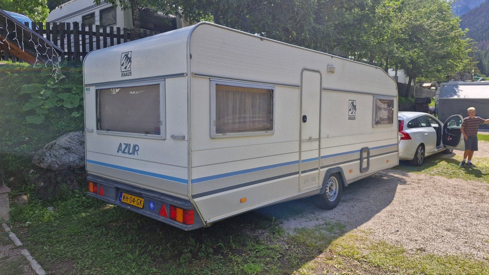 Knaus Azur 530 1992 met Dotema voortent en Isabella luifel, Vast bed, Rondzit, 750 - 1000 kg, Particulier