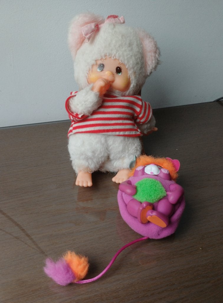 vintage Monchhichi aapje, Kinderen en Baby's, Speelgoed | Knuffels en Pluche, Verzenden, Gebruikt, Overige typen
