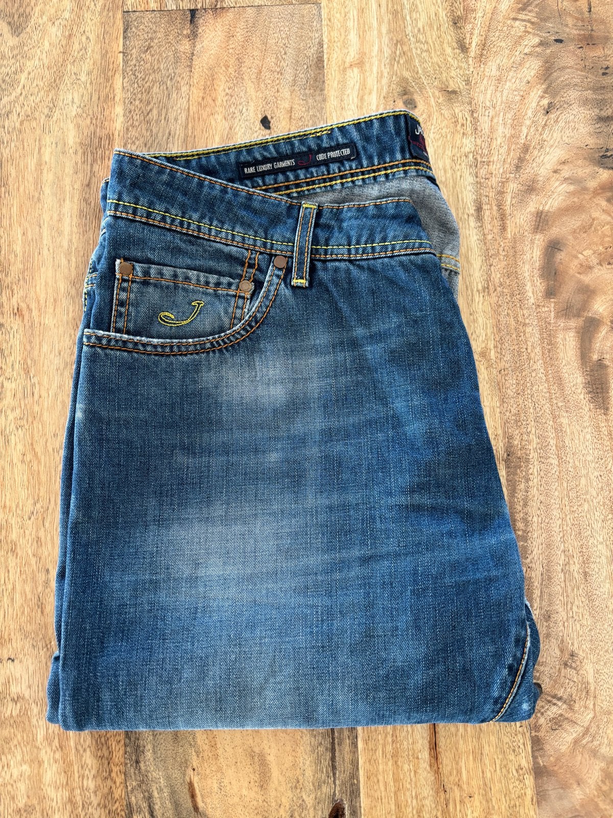 Jacob Cohen J688 Jeans - Exclusieve Italiaanse Denim, Ophalen of Verzenden, Gedragen, Blauw, W36 - W38 (confectie 52/54)