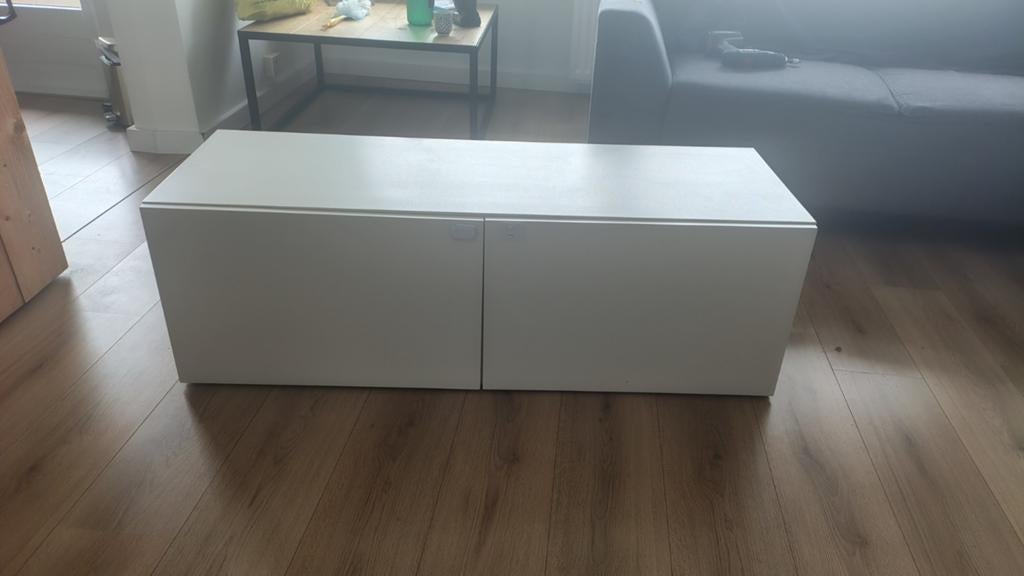 TV Meubel Wit, Ophalen, Minder dan 50 cm, Gebruikt, 100 tot 150 cm