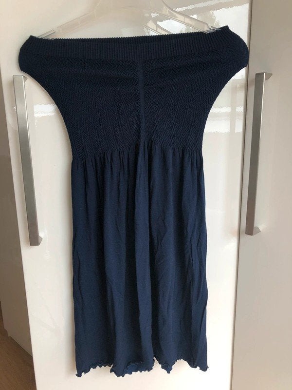 Strandjurk strandtuniek beach cover up jurkje strapless - M, Overige typen, Blauw, Ocean, Ophalen of Verzenden