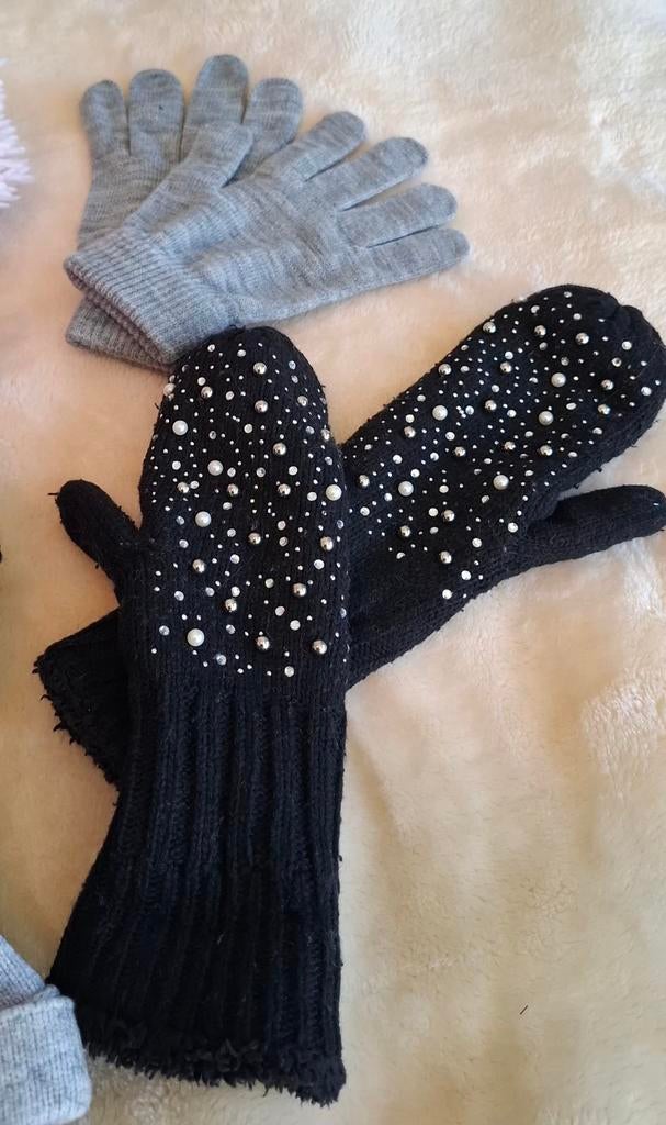 Set van 2 paar warme winterhandschoenen en wanten, Maat 38/40 (M), Ophalen of Verzenden, Handschoenen, Onbekend