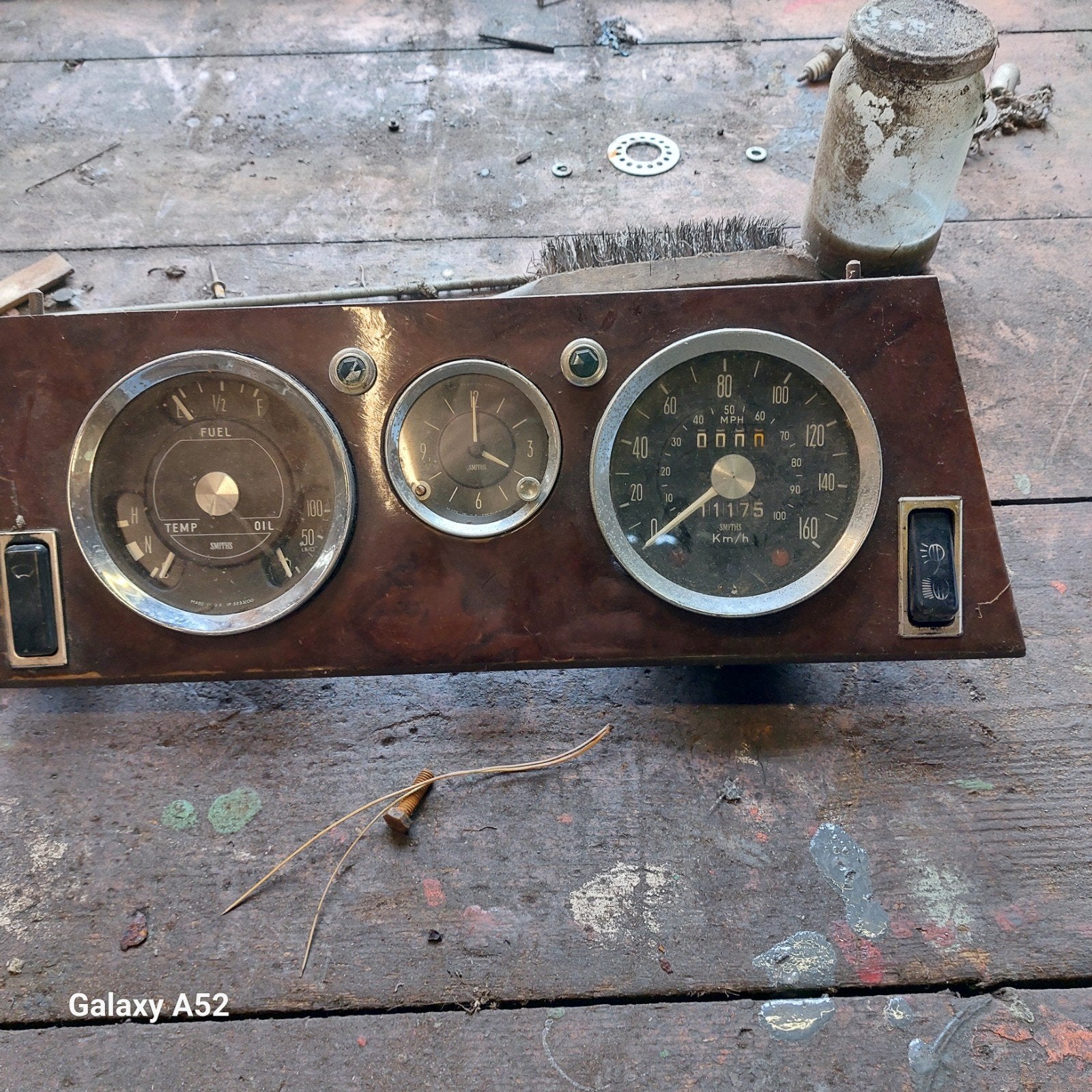 Wolsley  Dashboard Paneel met Meters - Oldtimer Onderdeel, Ophalen