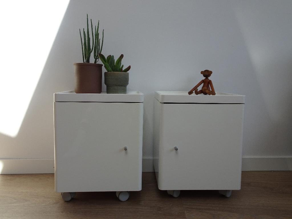 Twee vintage Ikea kastjes / nachtkastjes Vinstra, Huis en Inrichting, Ophalen, Gebruikt, Minder dan 45 cm, Minder dan 55 cm