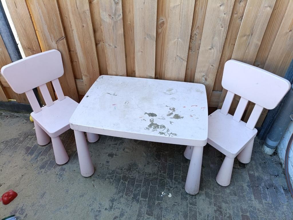 Ikea mammut set stoelen en tafel, Ophalen, Gebruikt, 2 zitplaatsen