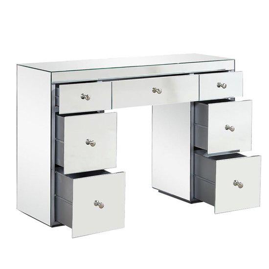 Luxe Spiegel Kaptafel met Lades - Glamoureus Design, Ophalen, 100 tot 150 cm, Nieuw, Glas