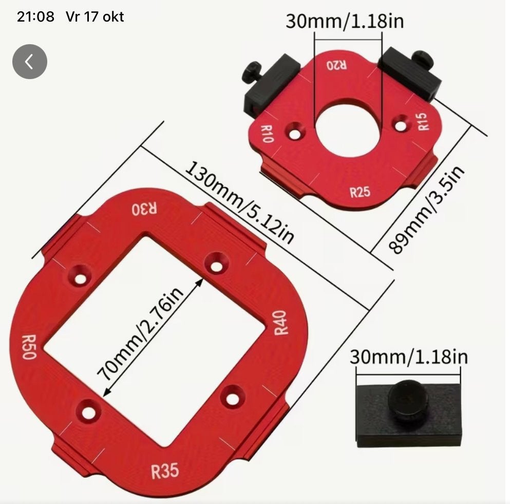 Set 2 stuks Radius freesmallen - aluminium., Ophalen of Verzenden, Nieuw