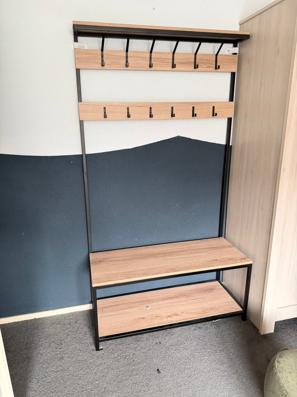 Kapstok met schoene plank, Gebruikt, 150 tot 200 cm, Hout, Ophalen