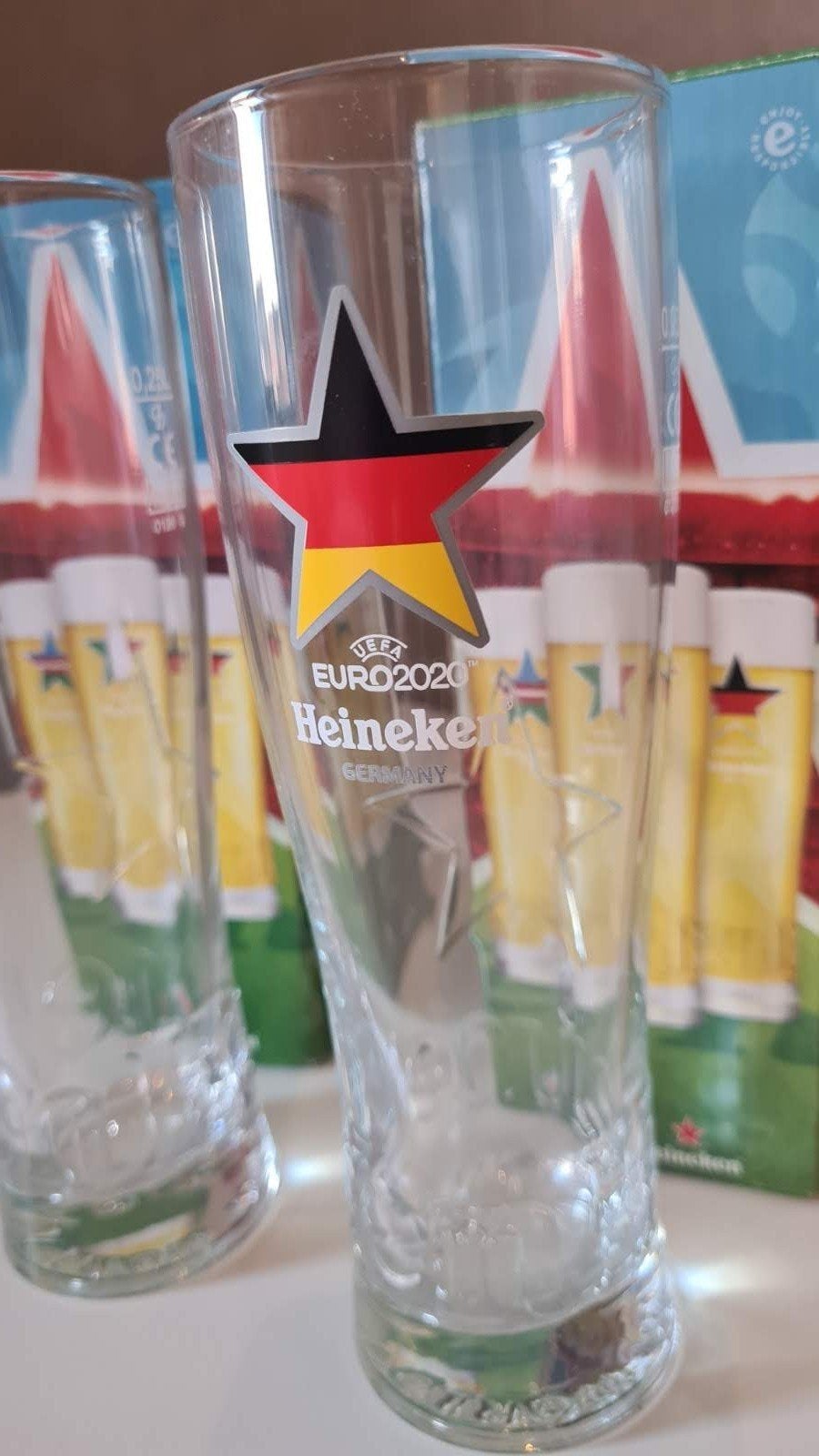 Nieuw Heineken UEFA euro2020 bierglazen, Verzamelen, Biermerken, Ophalen of Verzenden, Nieuw, Glas of Glazen, Heineken