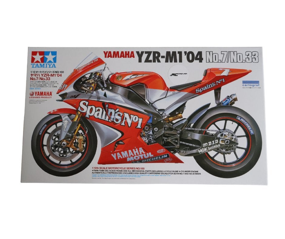 Tamiya 14100 1/12 Yamaha YZR-M1 '04 No7/No33, Auto, Verzenden, Groter dan 1:32, Nieuw
