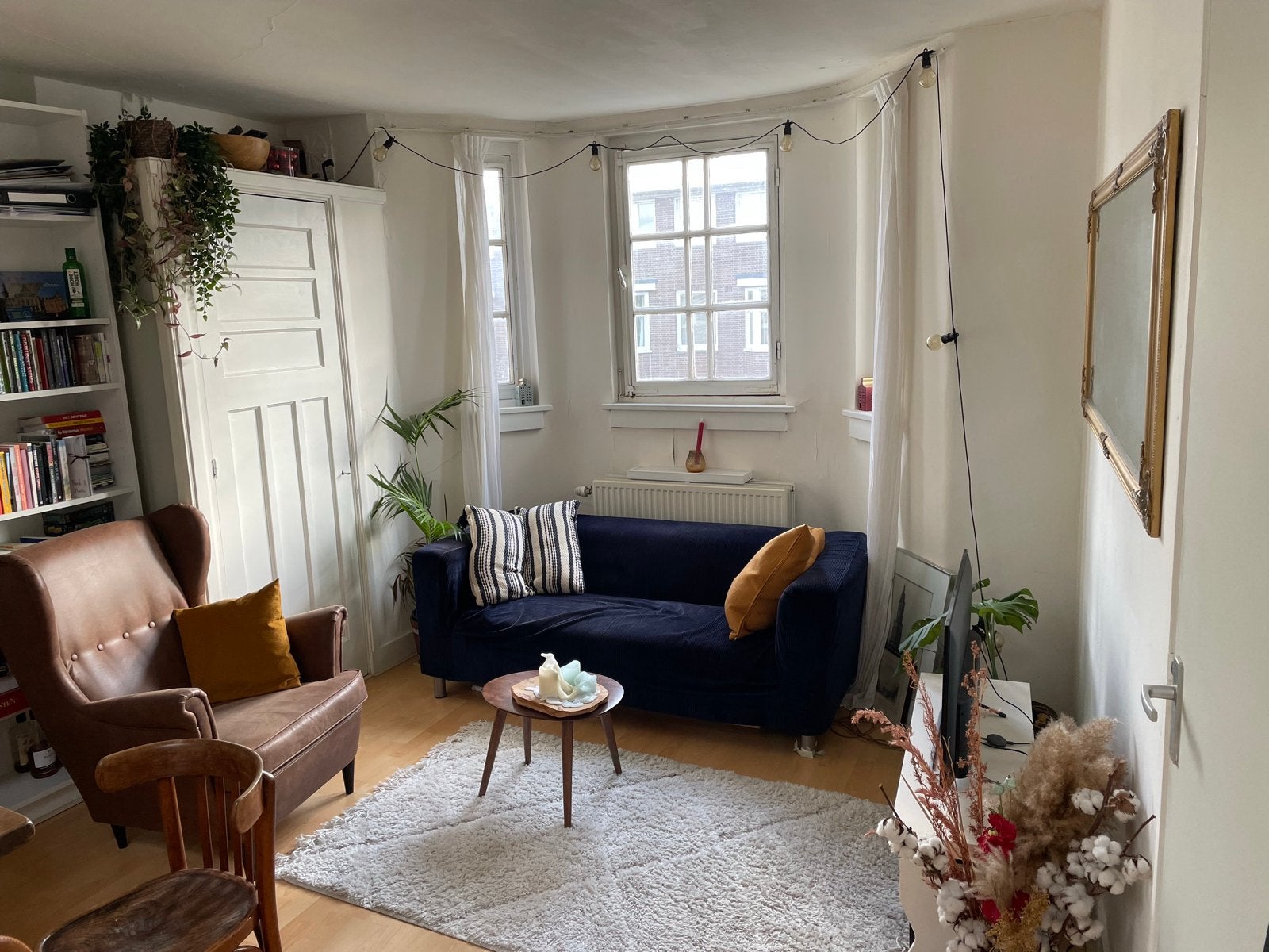 Bemz bankhoes voor IKEA Klippanbank - Donkerblauw fluweel, Huis en Inrichting, Ophalen, 150 tot 200 cm, Tweepersoons, 75 tot 100 cm