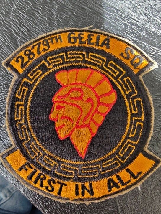 Patch , 2879th GEEIA SQUADRON , FIRST IN ALL PATCH, Ophalen of Verzenden, Luchtmacht, Nederland, Embleem of Badge