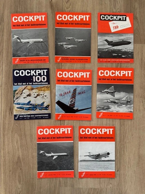 8x Cockpit Magazine 1968, Boeken, Ophalen of Verzenden, Gelezen, Overige typen