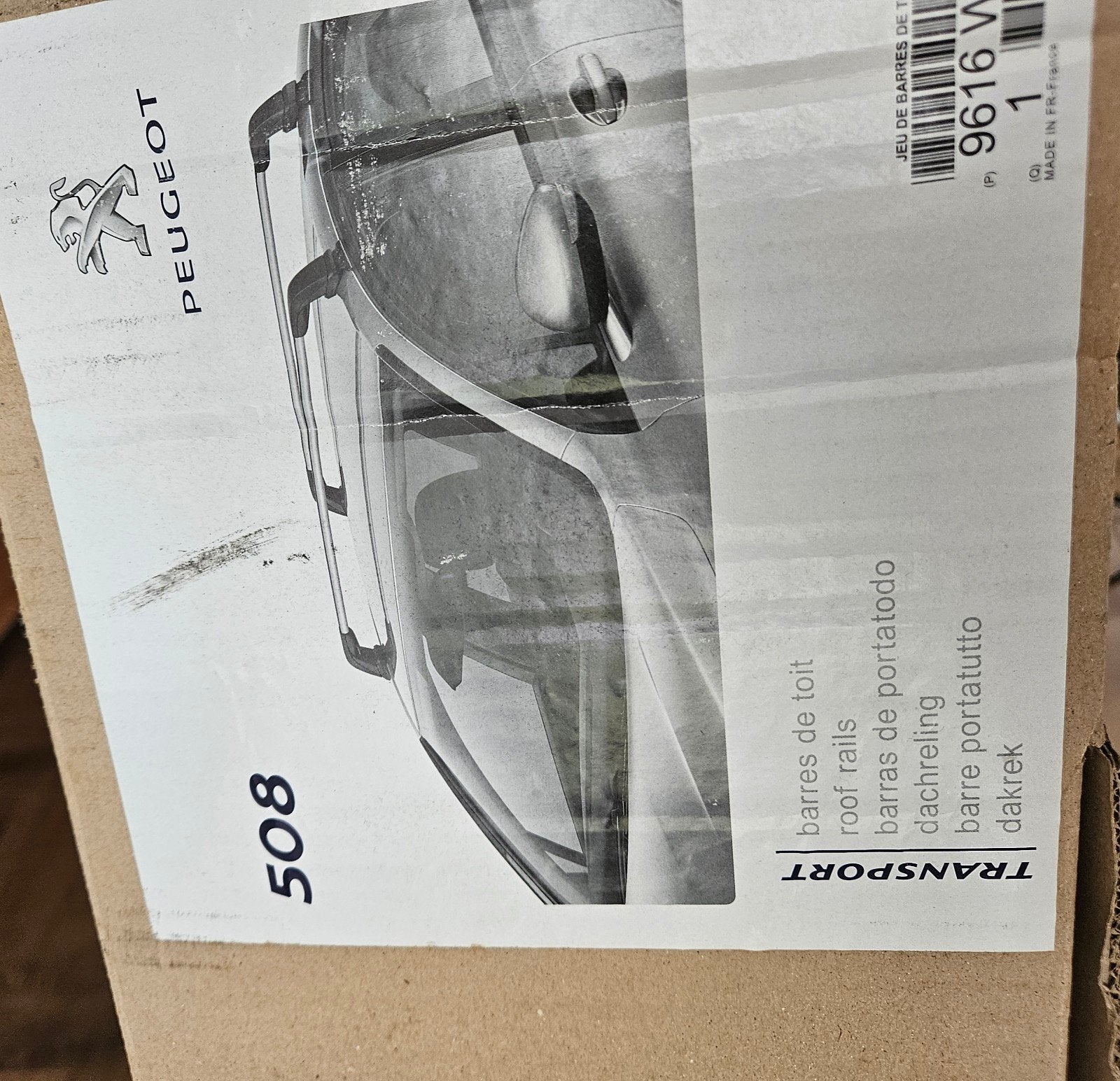 Ongebruikte dakdragers Peugeot 508 Berline Hybrid (2012), Auto diversen, Dakdragers, Nieuw, Ophalen of Verzenden