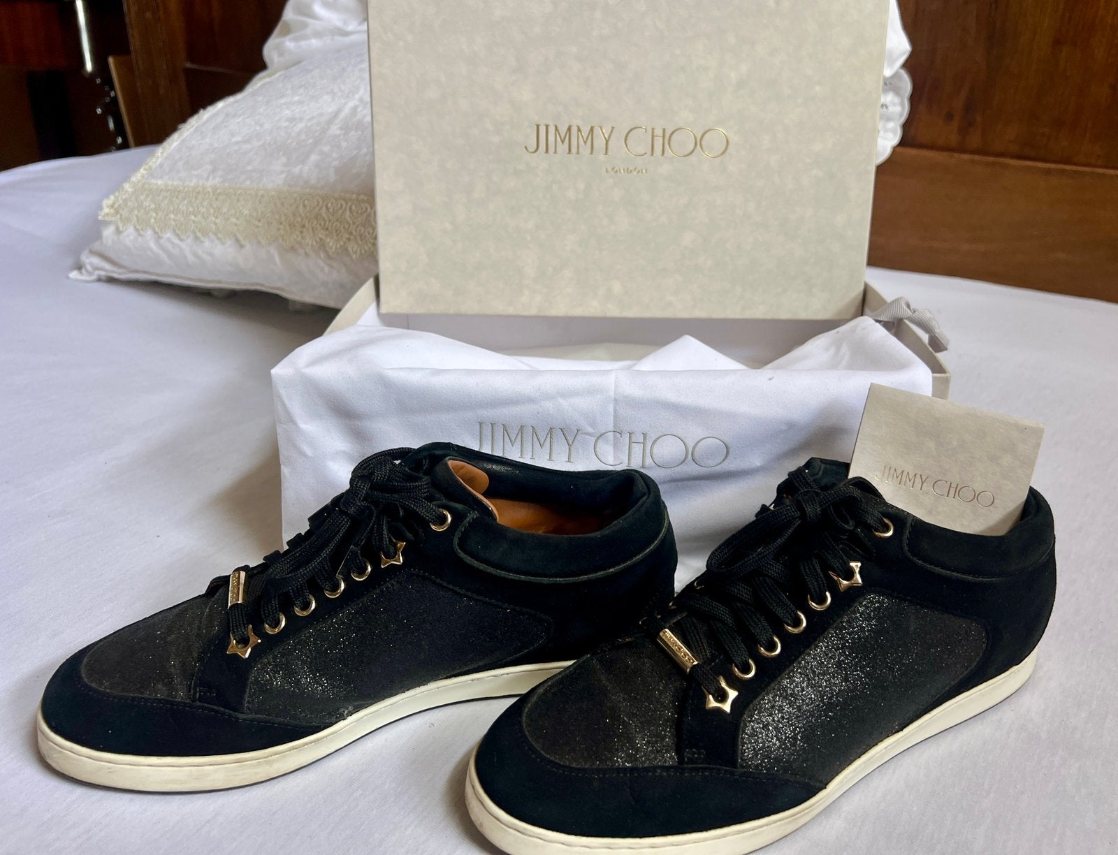 Prachtige  nieuwe Jimmy Choo zwart / 38/12, Ophalen of Verzenden, Zo goed als nieuw, Zwart