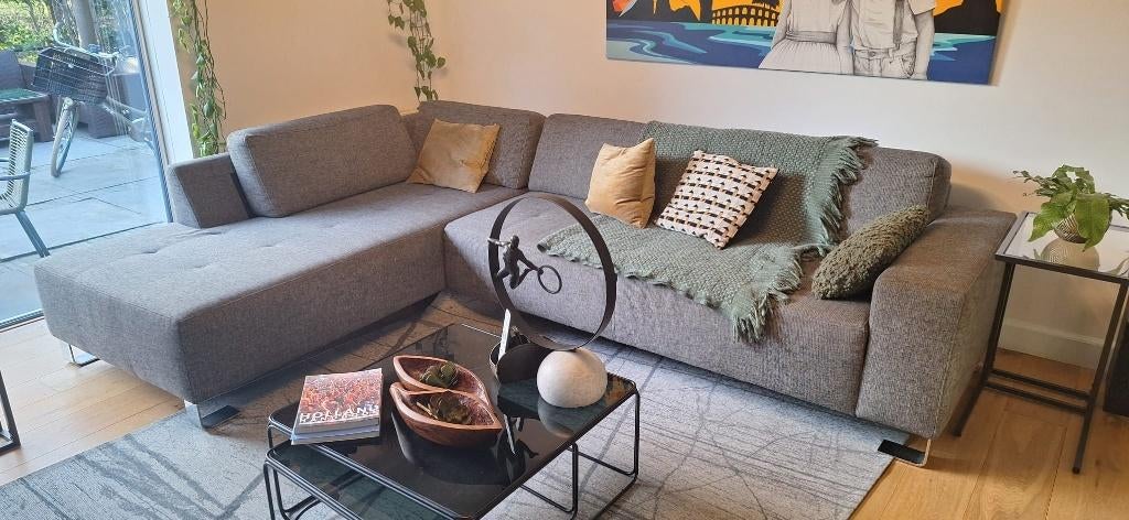 Nice 2 piece sofa L shape, Ophalen, Gebruikt, L shape