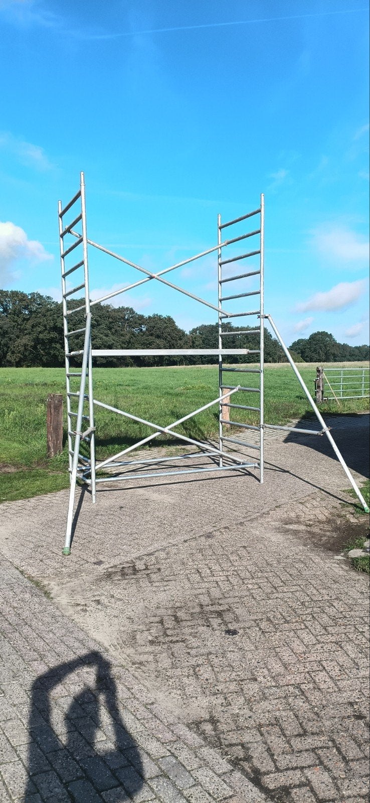 aluminium rolsteiger, Doe-het-zelf en Verbouw, Ophalen, Gebruikt, Rolsteiger of Kamersteiger, 5 meter of hoger