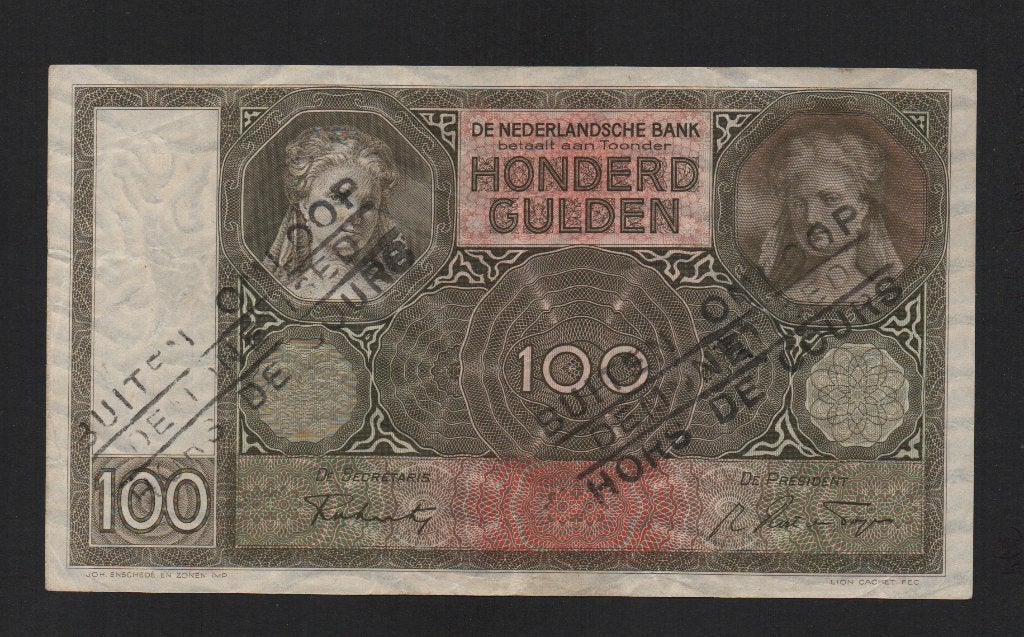 100 Gulden Bankbiljet 1941 Mooi Biljet BO Gestempeld, Postzegels en Munten, Bankbiljetten | Nederland, Ophalen of Verzenden, 100 gulden