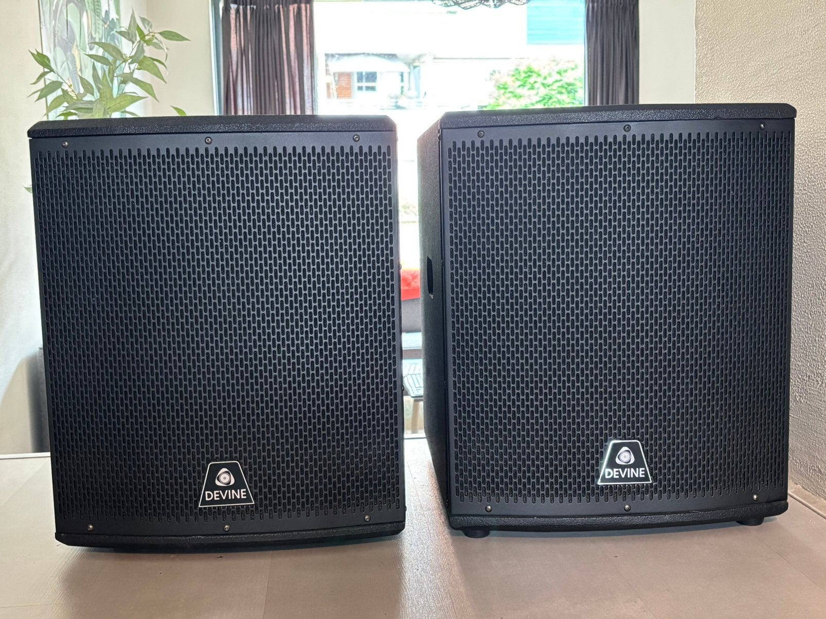 Devine Onyx 12SA Subwoofer (2 stuks), Audio, Tv en Foto, Luidsprekers, Subwoofer, Zo goed als nieuw, Ophalen, 150 watt of meer