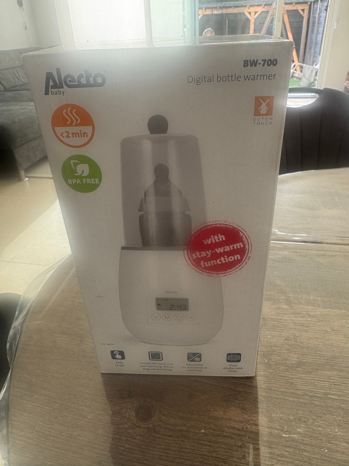 Alecto BW-700 Digitale Flessenwarmer met Warmhoudfunctie, Flessen- of potjesverwarmer, Alecto, Nieuw, Ophalen of Verzenden