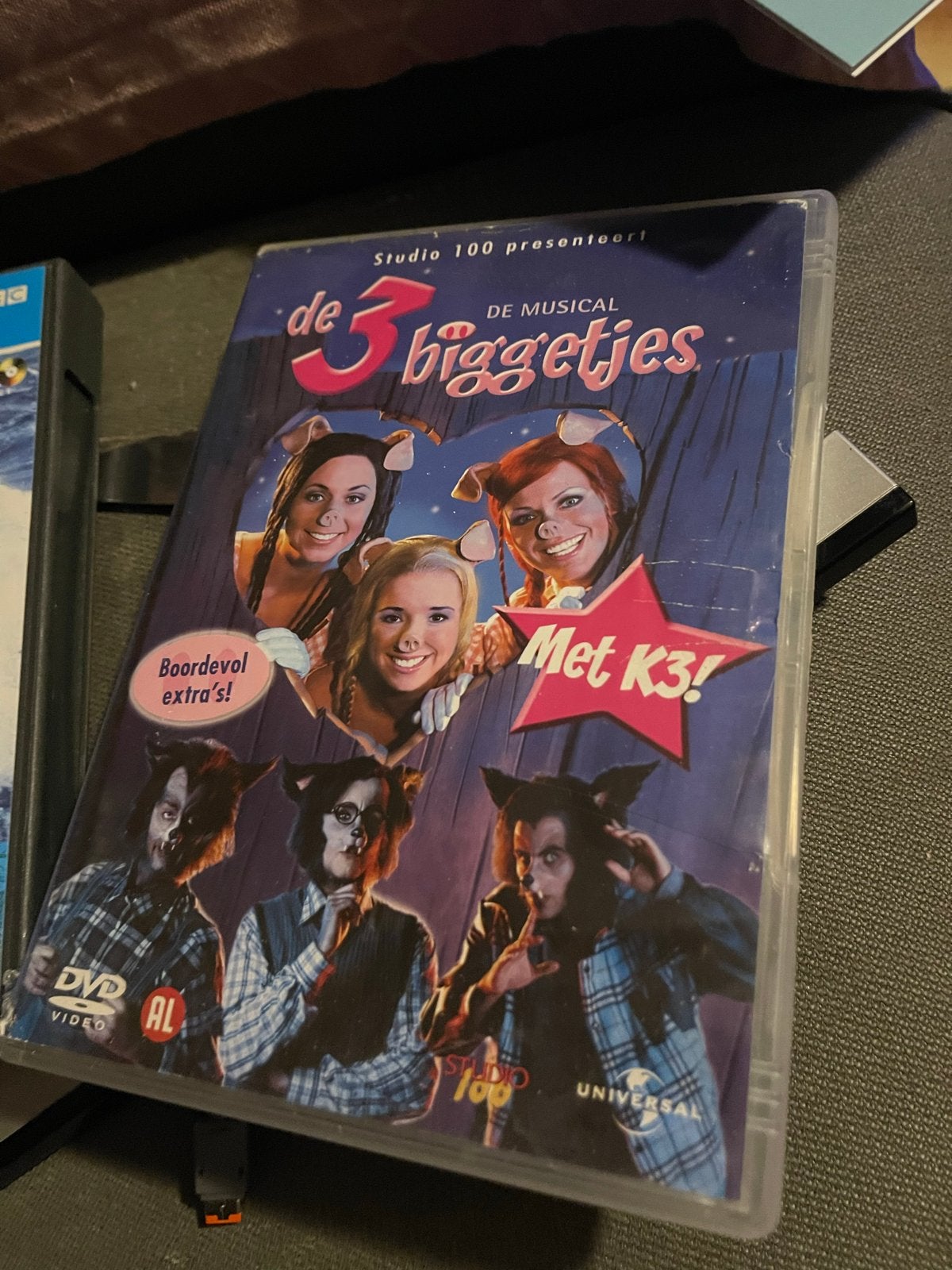De 3 Biggetjes - De Musical (DVD) met K3!, Alle leeftijden, Concert, Gebruikt, Bonusmateriaal
