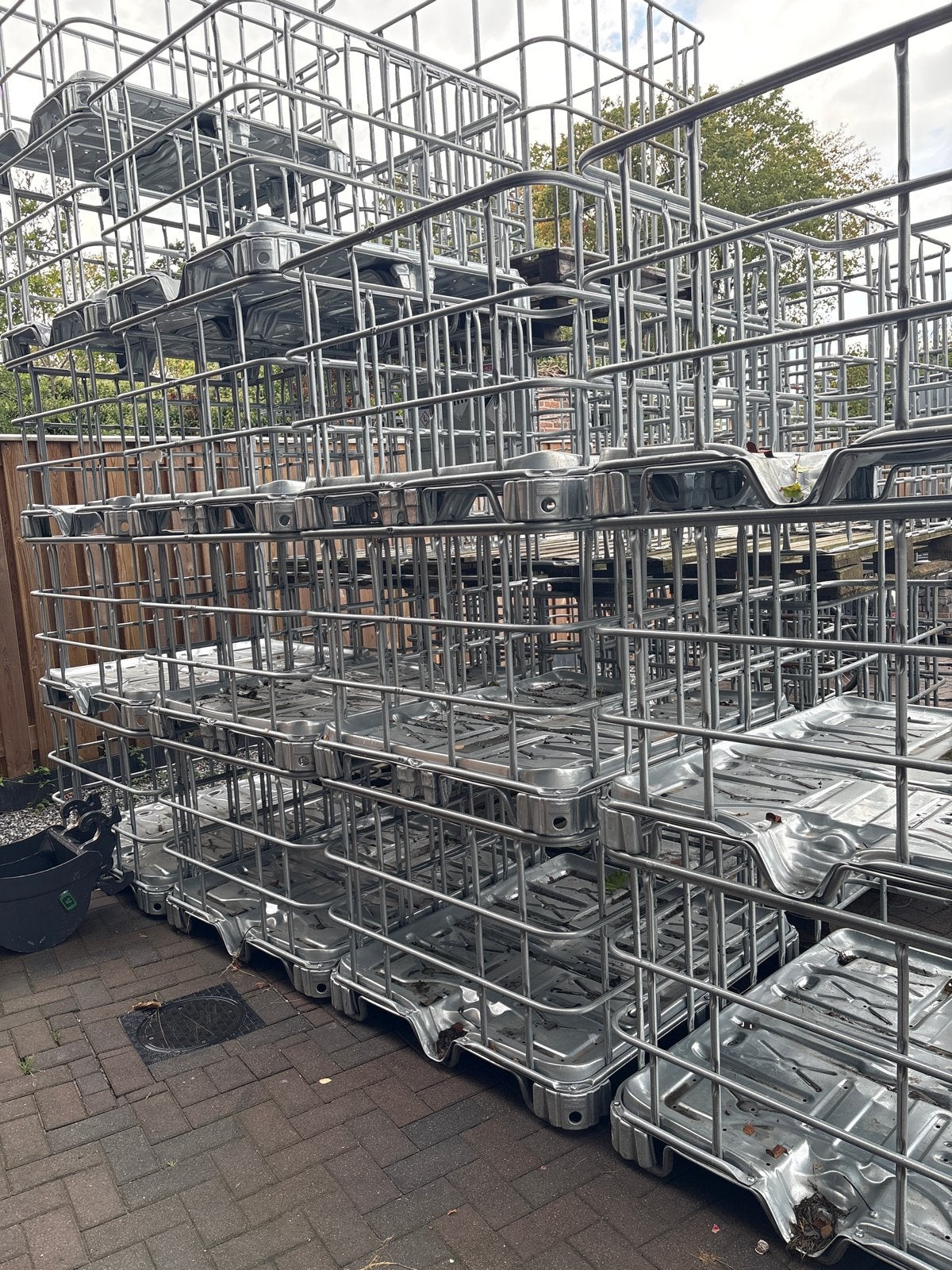Metalen IBC-kooien voor opslag en transport, Doe-het-zelf en Verbouw, Kratten en Dozen, Ophalen, 100 cm of meer, 60 cm of meer