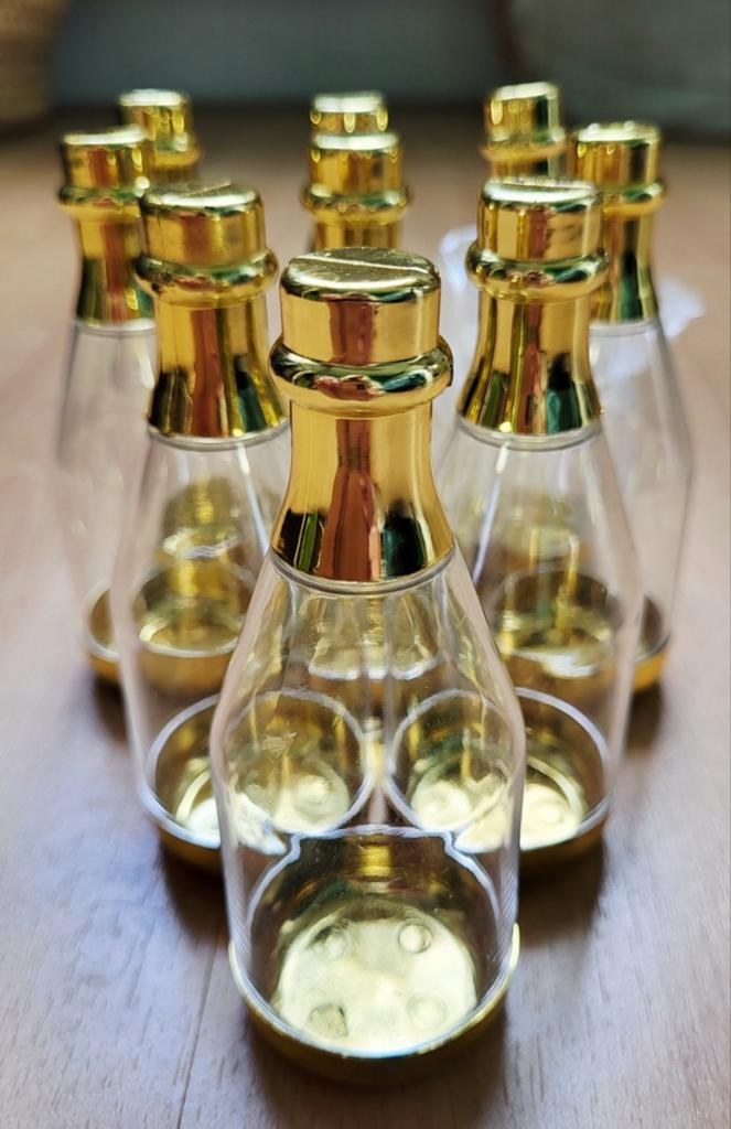 Vulbare miniflesjes champagne / wijn cadeaudoosje, Ophalen of Verzenden, Nieuw, Feestartikel, Geboorte of Huwelijk