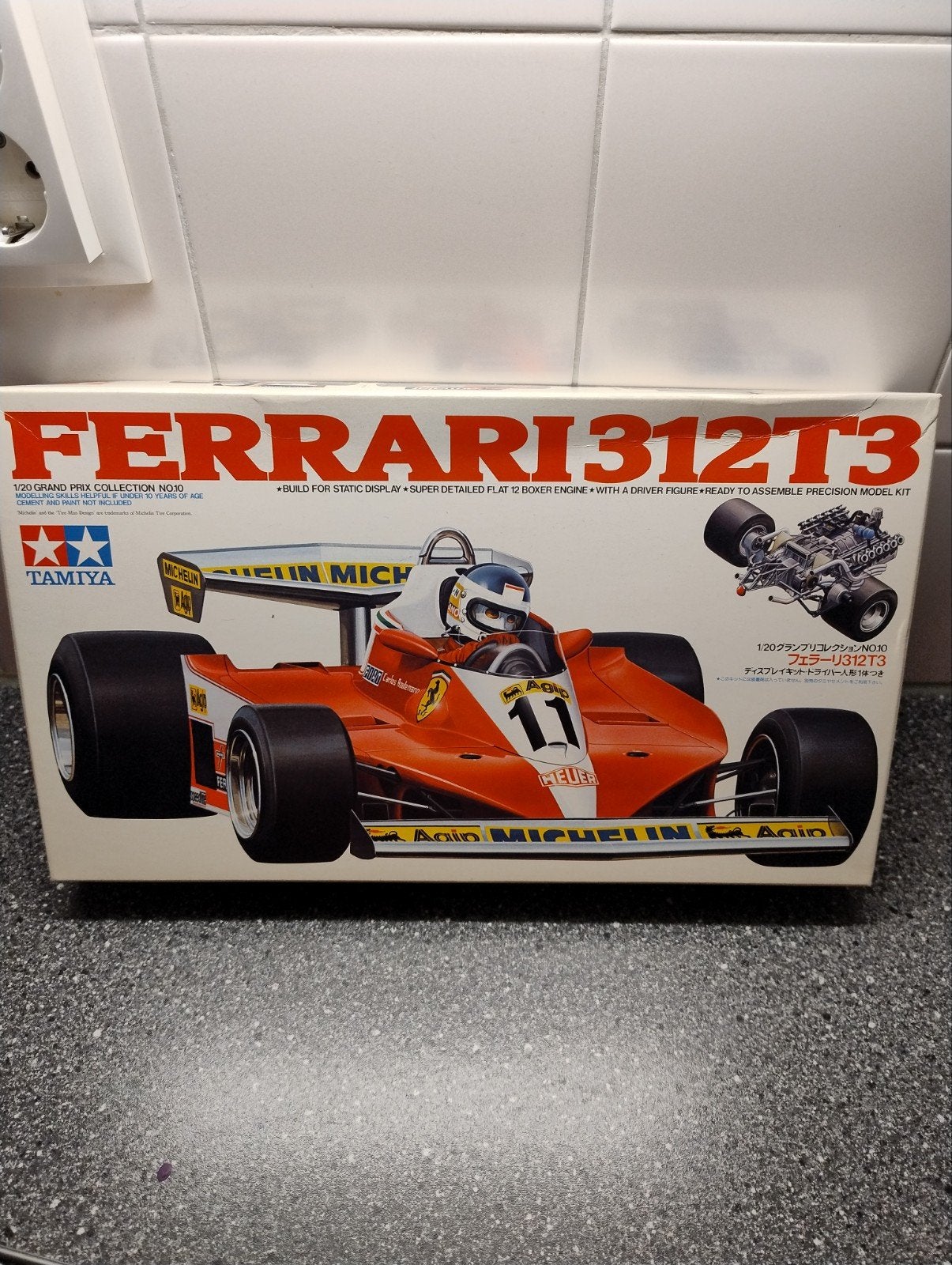 Tamiya 1/20 Ferrari 312 T3 met extra's (zie omschrijving), Hobby en Vrije tijd, Modelbouw | Auto's en Voertuigen, Auto, Groter dan 1:32