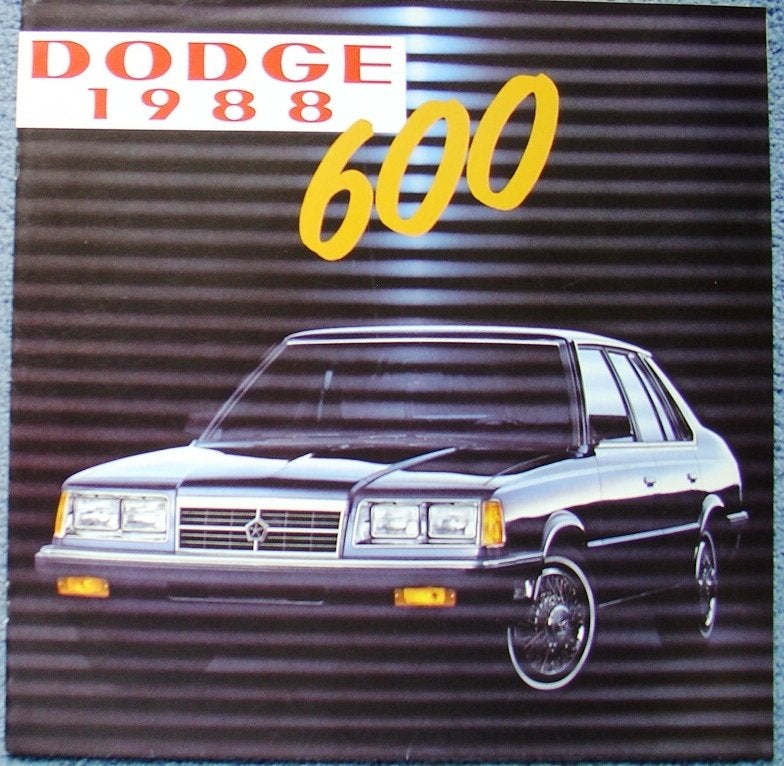 Dodge 600 1988 brochure groot Canada, Verzenden, Zo goed als nieuw, Overige merken