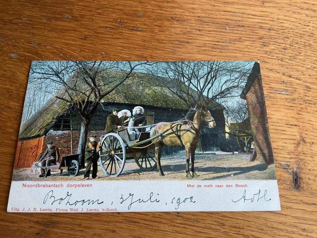 H12 Noordbrabantsch dorpsleven met de melk naar Den Bosch, Ophalen of Verzenden, Noord-Brabant