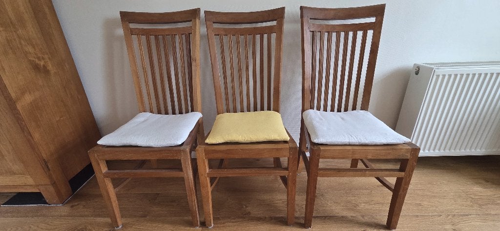 6 eetkamerstoelen, Ophalen, Gebruikt, Bruin, Vijf, Zes of meer stoelen