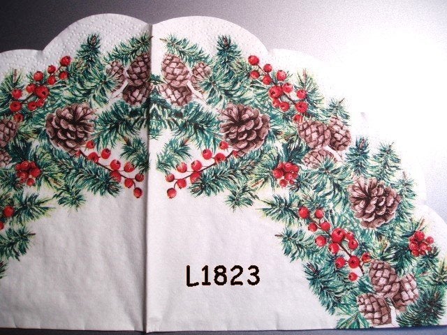 Servetten decoupage/bullet journal * kerstguirlande L1823, Verzenden, Nieuw