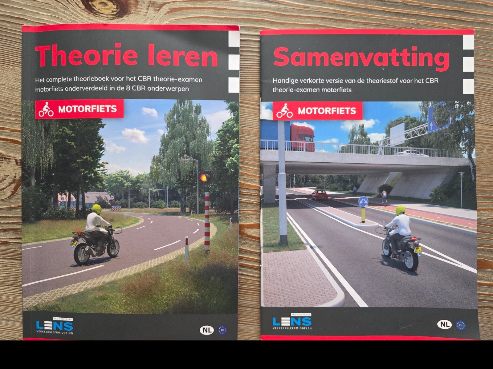 Lens Motor Theorie Boek & Samenvatting CBR Examen, Ophalen of Verzenden, Zo goed als nieuw, Overige niveaus, Lens Verkeersleermiddelen