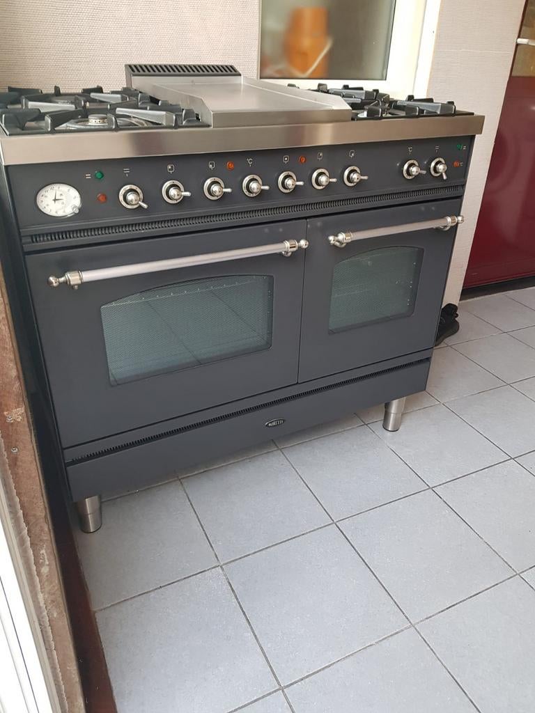 Boretti gasfornuis 5 pits, 60 cm of meer, Ophalen of Verzenden, Zo goed als nieuw, Gas