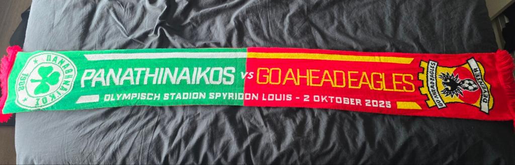 Sjaal Go ahead eagels-Panathinaikos, Verzamelen, Sportartikelen en Voetbal, Ophalen of Verzenden, Zo goed als nieuw, Overige binnenlandse clubs
