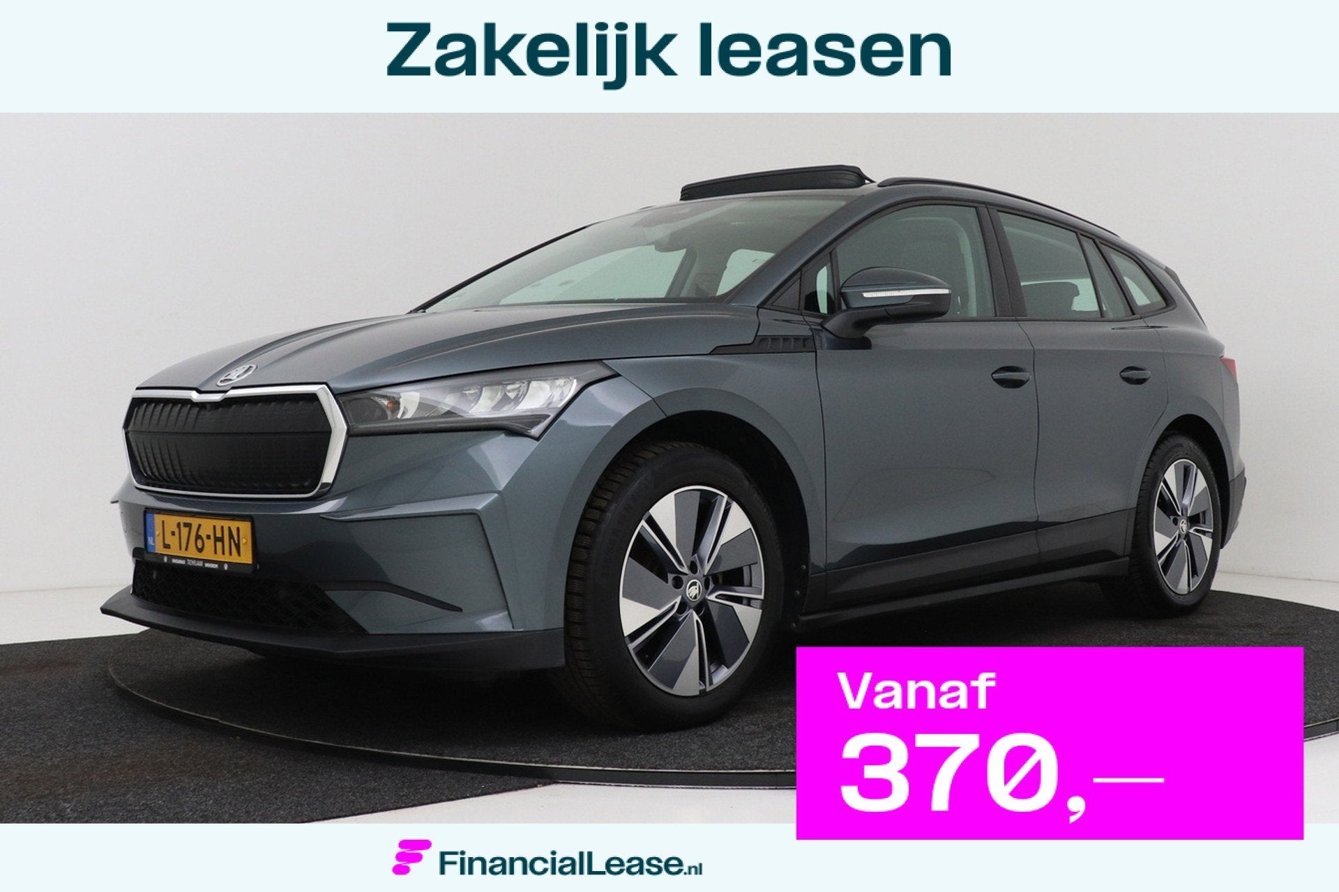 Skoda Enyaq iV 60 | Uitklap Trekhaak | Panoramadak | 95% SoH, Automaat, Zwart, 1865 kg, 179 pk