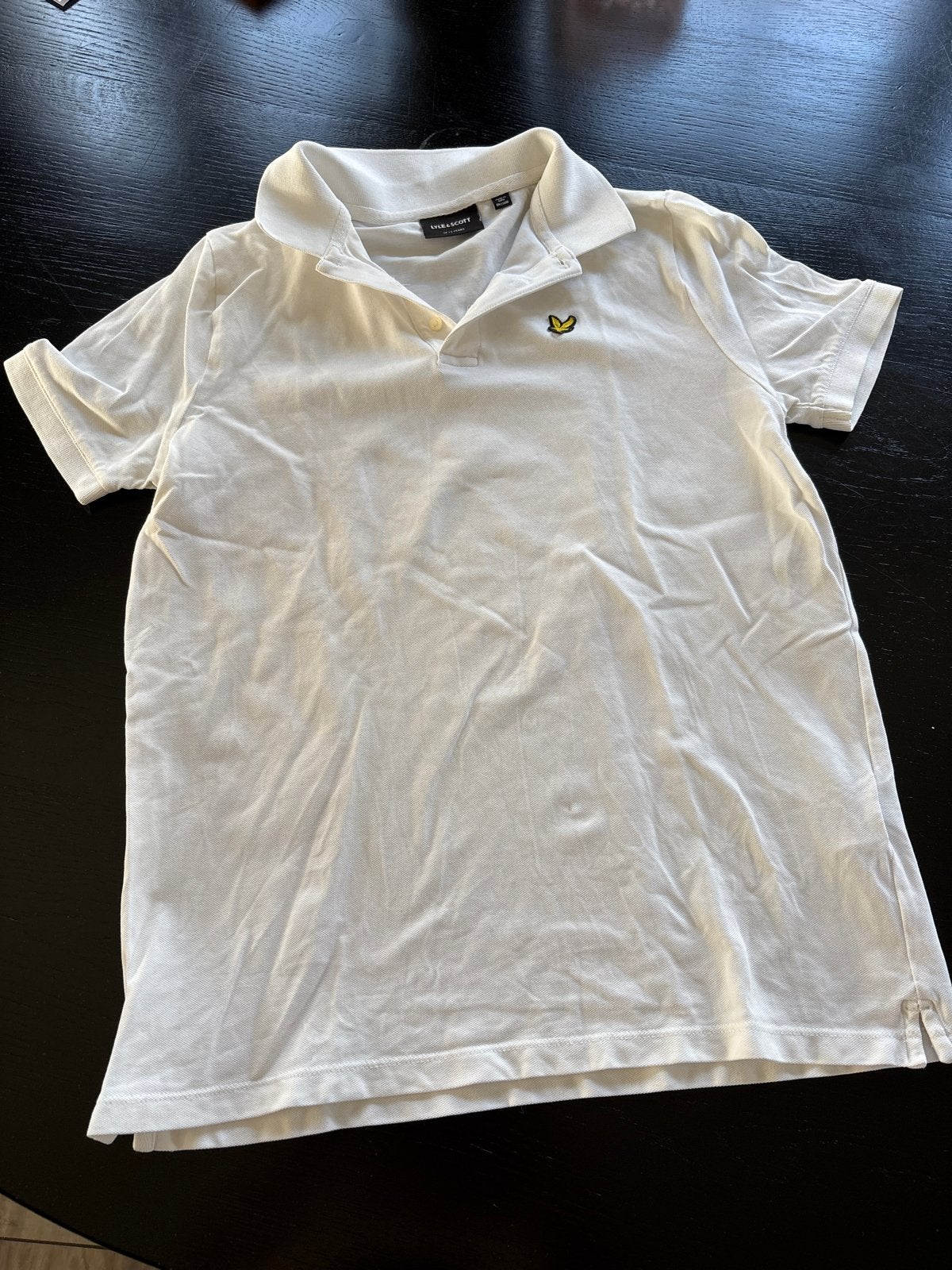 Lyle & Scott polo shirt - wit - maat 12-13 jaar. 158, Ophalen of Verzenden, Gebruikt, Jongen, Shirt of Longsleeve